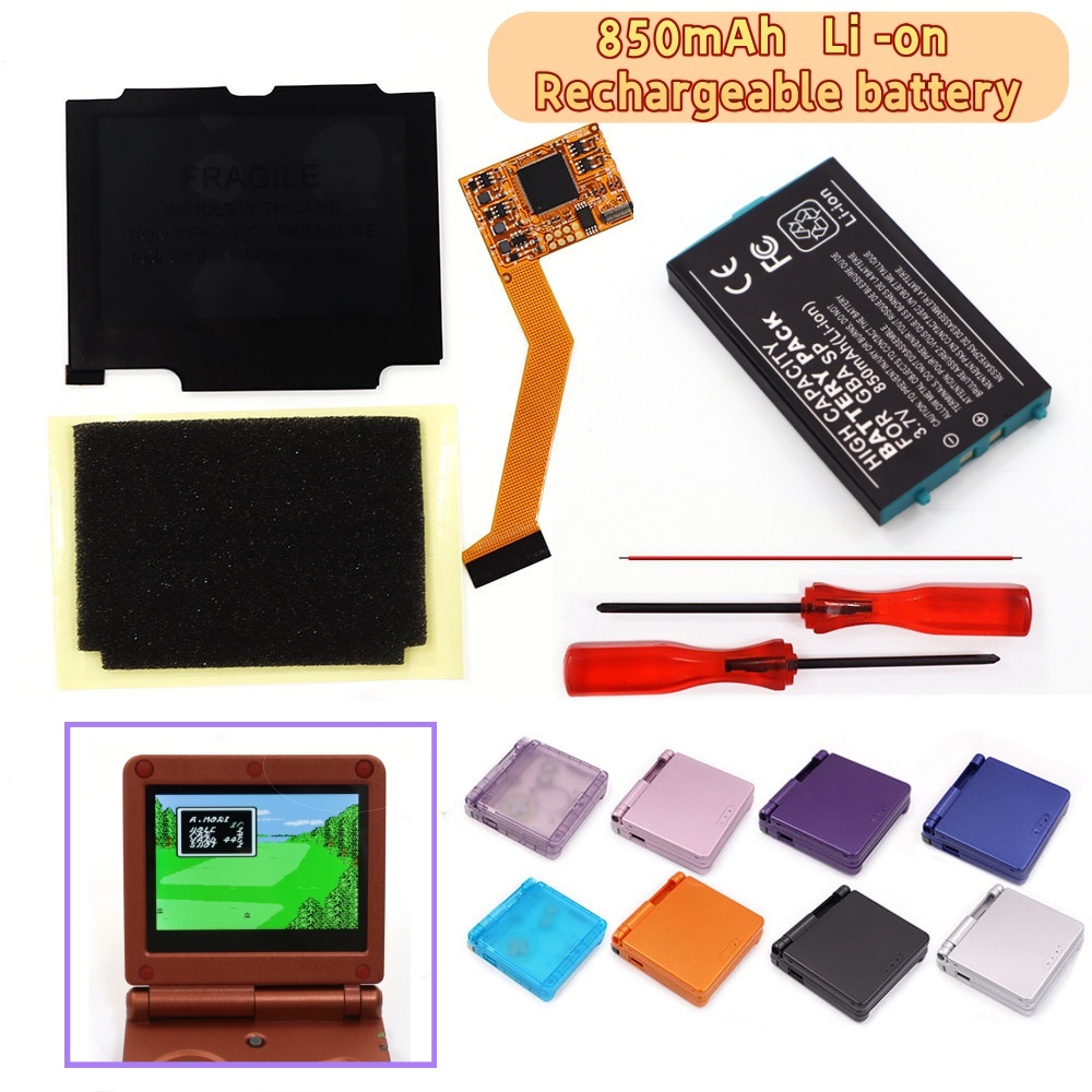 بطارية 3.7 فولت V2 لجهاز GBA S - مراجعة Lcd Screen Arcade وسعره