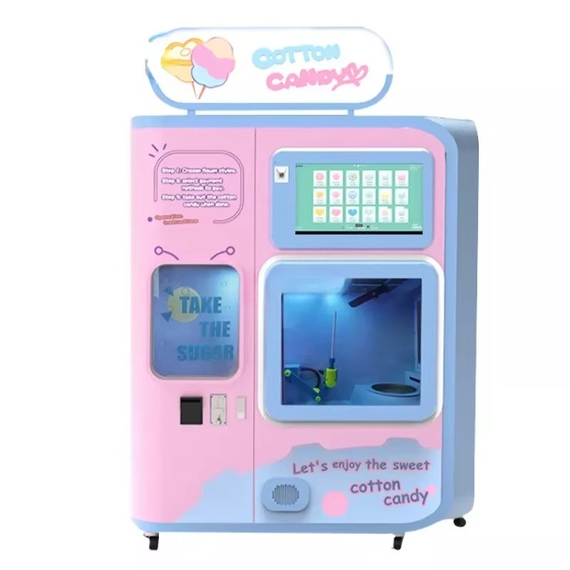 آلة بيع حلوى القطن الأوتوماتيك - مراجعة Commercial Vending Machine وسعره