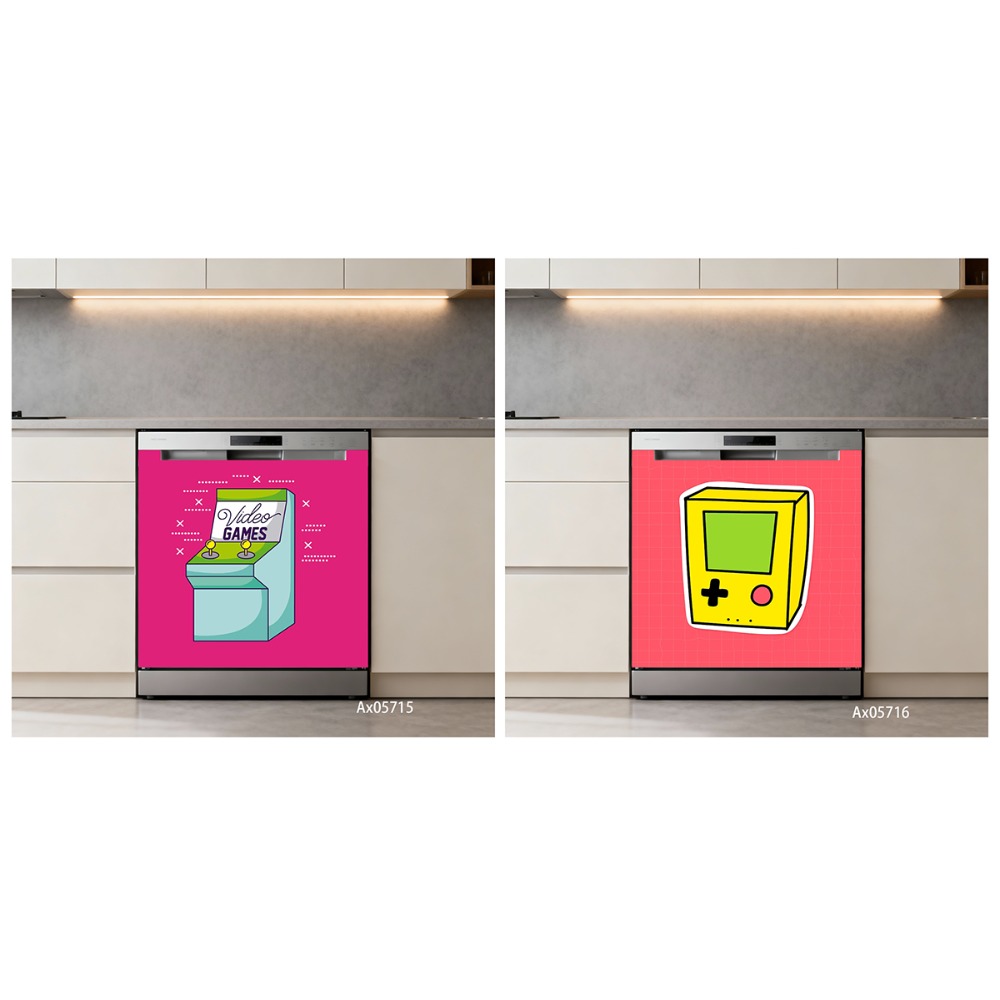 ملصق باب غسالة الأطباق بتصميم  - مراجعة Arcade Game Cabinet وسعره