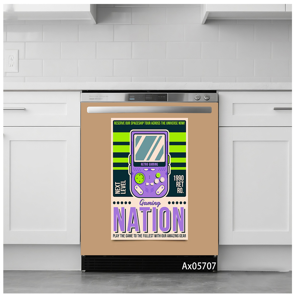 ملصق باب غسالة الأطباق بتصميم  - مراجعة Arcade Game Cabinet وسعره