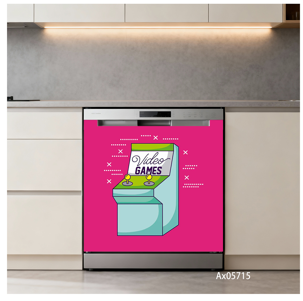 ملصق باب غسالة الأطباق بتصميم  - مراجعة Arcade Game Cabinet وسعره